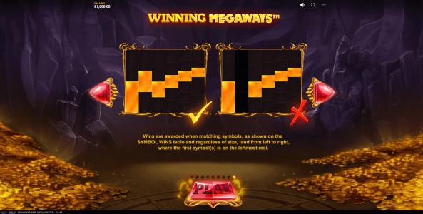Dragons Fire Megaways Slot Machine Paylines Screen