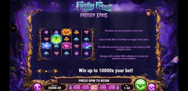 Firefly Frenzy Slot Machine Free Spins Bonus Screen