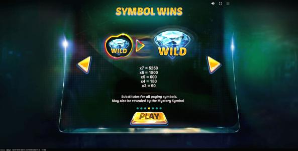 Mystery Reels Power Reels Slot Machine Wild Symbol Screen