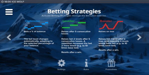 Ice Wolf Slot Machine Betting Strategies Screen