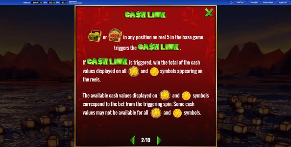 Powerbucks Wheel of Fortune Exotic Far East Slot Machine Cash Link Feature Screen