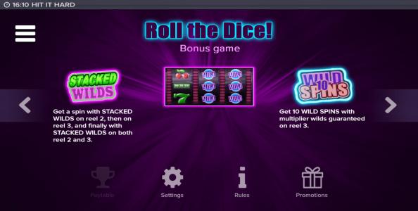 Hit It Hard Slot Machine Bonus Game Screen