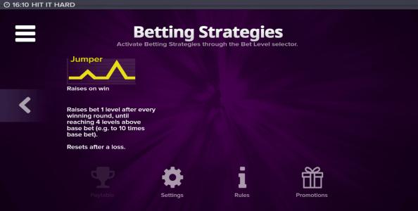 Hit It Hard Slot Machine Paylines Screen