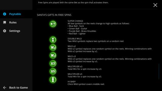 Brutal Santa Slot Machine Wild Symbol Screen