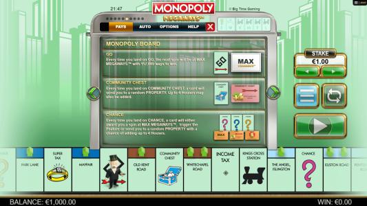 Monopoly Megaways Slot Machine Monopoly Megaways Board Feature Screen