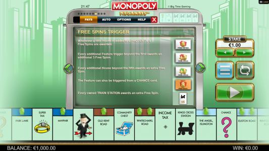 Monopoly Megaways Slot Machine Free Spins Bonus Screen