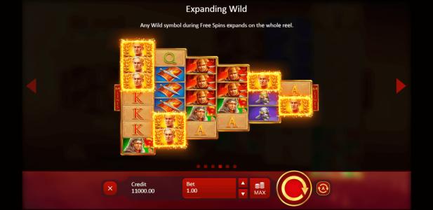 Rome Caesars Glory Slot Machine Wild Symbol Screen
