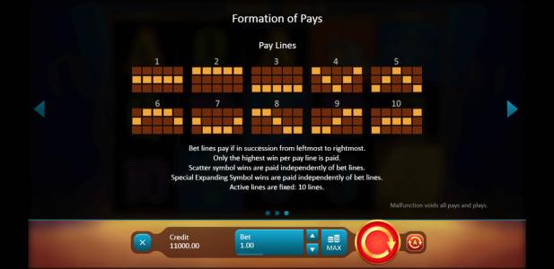 Book of Gold Symbol Choice Slot Machine Paylines Screen