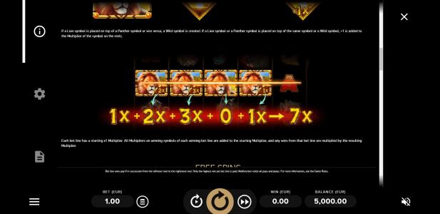 Serengeti Kings Slot Machine Wild Symbol Screen