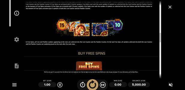 Serengeti Kings Slot Machine Free Spins Bonus Screen