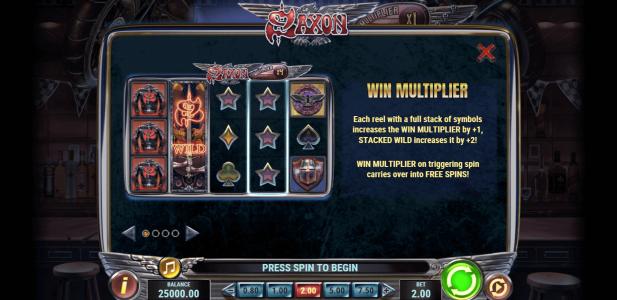 Saxon Slot Machine Scatter Symbols Screen