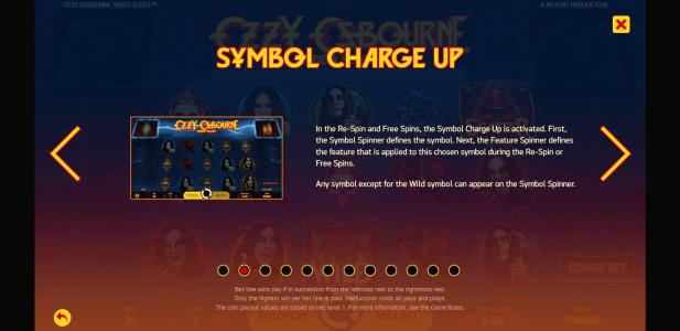 Ozzy Osbourne Slot Machine Symbol Charge Up Feature Screen