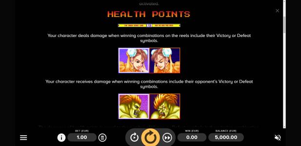 Slot Machine Paytable Screen