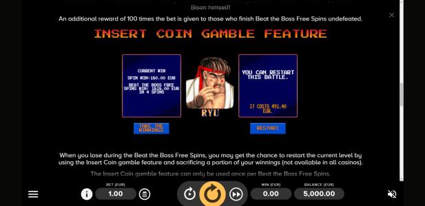 Slot Machine Gamble Feature Screen