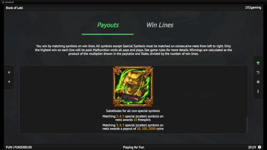 Book of Loki Slot Machine Wild Symbol Screen