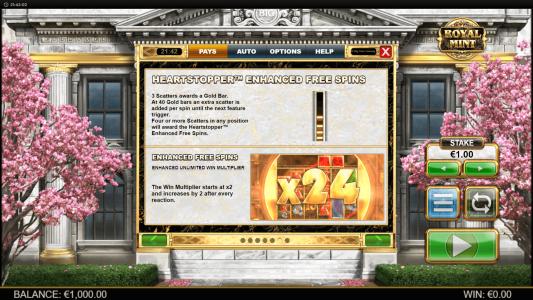 Royal Mint Megaways Slot Machine Free Spins Bonus Screen