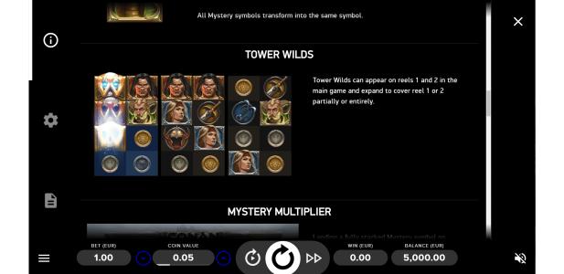 Conan Slot Machine Wild Symbol Screen