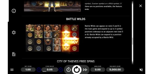 Conan Slot Machine Wild Symbol Screen