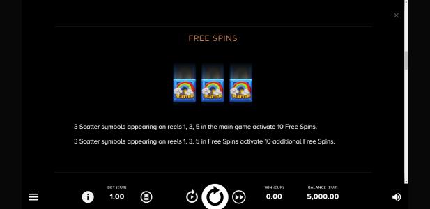 Irish Pot Luck Slot Machine Scatter Awards Screen