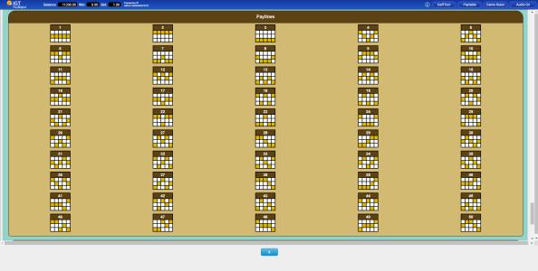 Wheel of Fortune Hawaiian Getaway Powerbucks Slot Machine Paylines Screen