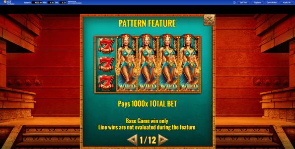Cash Eruption Slot Machine Pattern Feature Screen