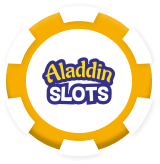 Aladdin Slots Casino Bonus Chip logo
