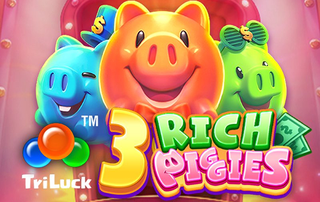 3 Rich Piggies slot logo