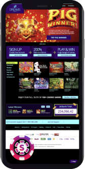 Dreams Casino mobile