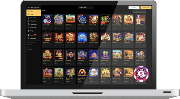 black diamond casino games
