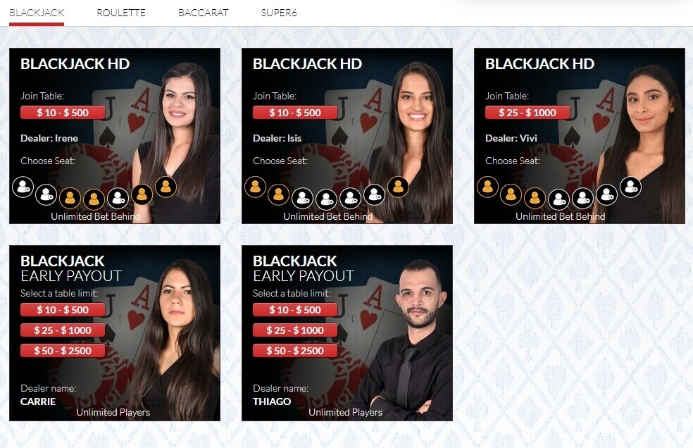 Red Dog Casino Live Dealer Games