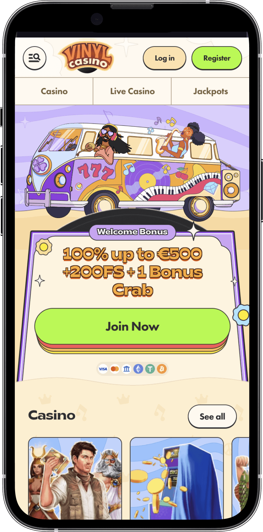 Vinyl Casino mobile