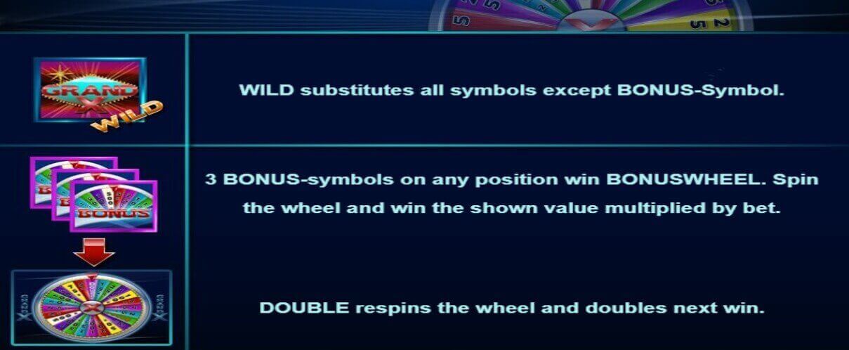 Grand X slot Features