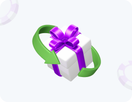 An image of a gift and green arrows around it indicating