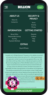 billion casino mobile
