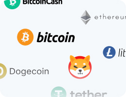 Wide selection of cryptocurrencies in casinos