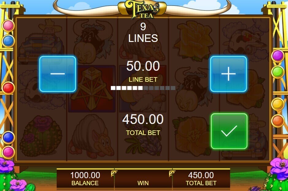Texas Tea slot Bet per Line