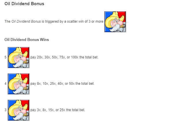 Texas Tea slot Oil Dividend Bonus