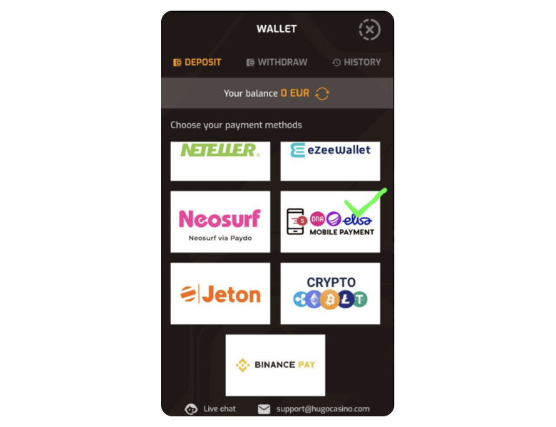 Choose pay by phone bill