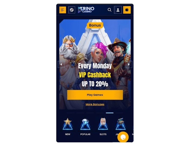 Registration Page at Trino Casino