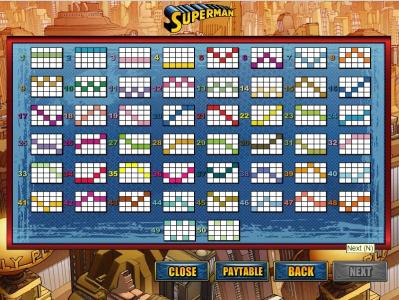 Superman Slot Machine Paylines Screen