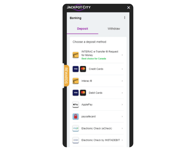 eCheck and the other payment methods in casino