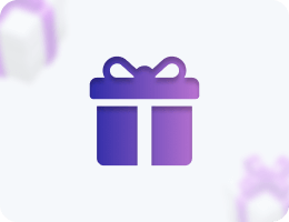 A gift box with a casino bonus inside