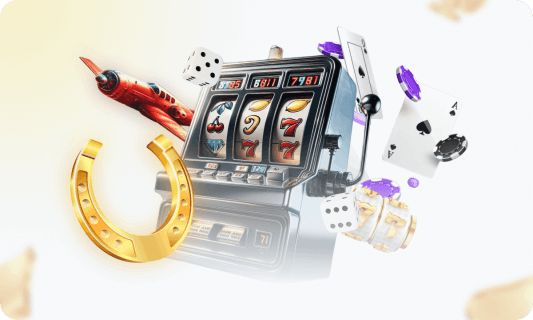 Image of games that are all about luck: slots, table games, mini-games.