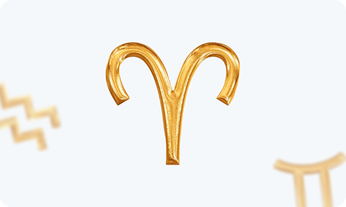 Astrological symbol of the Aries zodiac sign