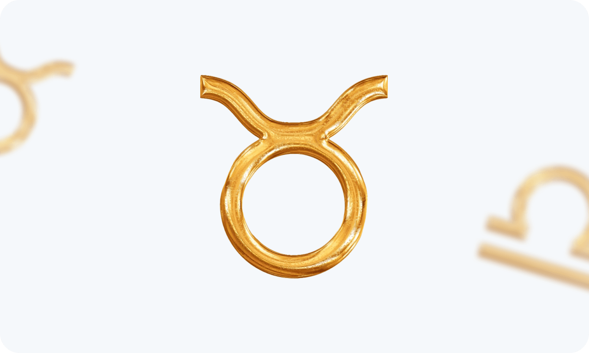 Astrological symbol of the Taurus zodiac sign