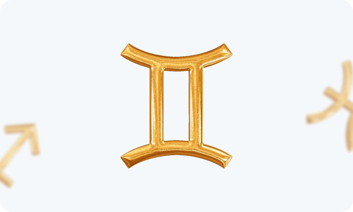 Astrological symbol of the Gemini zodiac sign