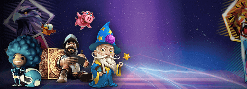 Online slots characters on Mansion Casino promotional picture