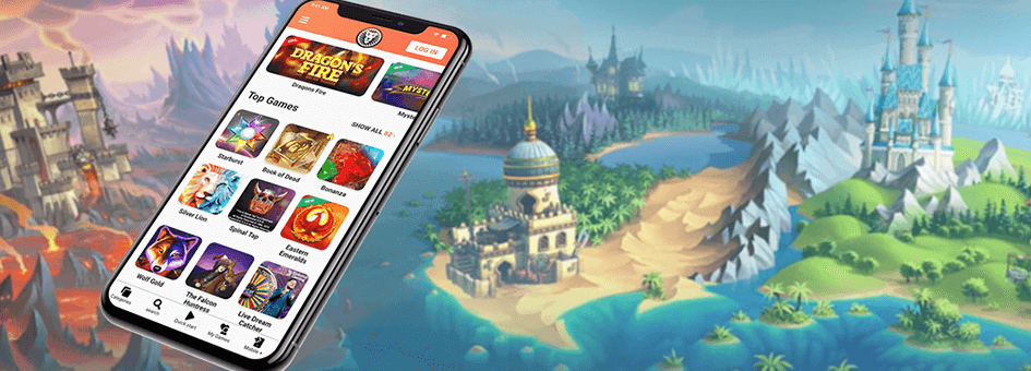 LeoVegas Casino Smartphone with LeoVegas Casino app licensed by UKGC