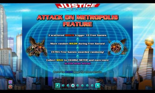 Justice League Slot Machine Free Games Screen