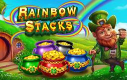 Rainbow stacks slot logo